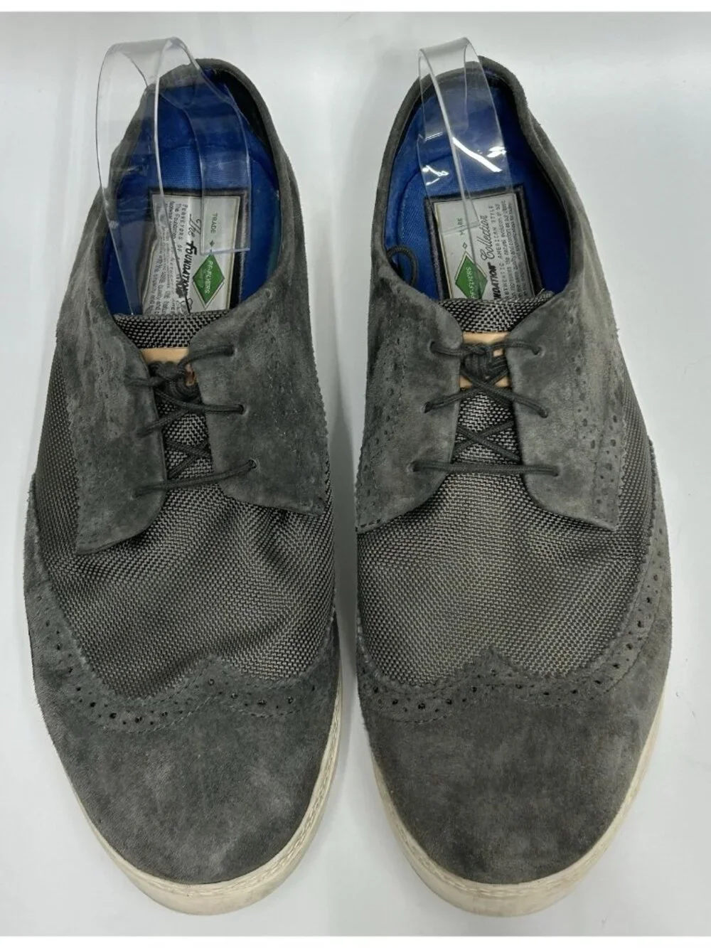 PF Flyers Men's Suede Wing Tip Oxford Sneakers Size 12 Grey Preppy School Work